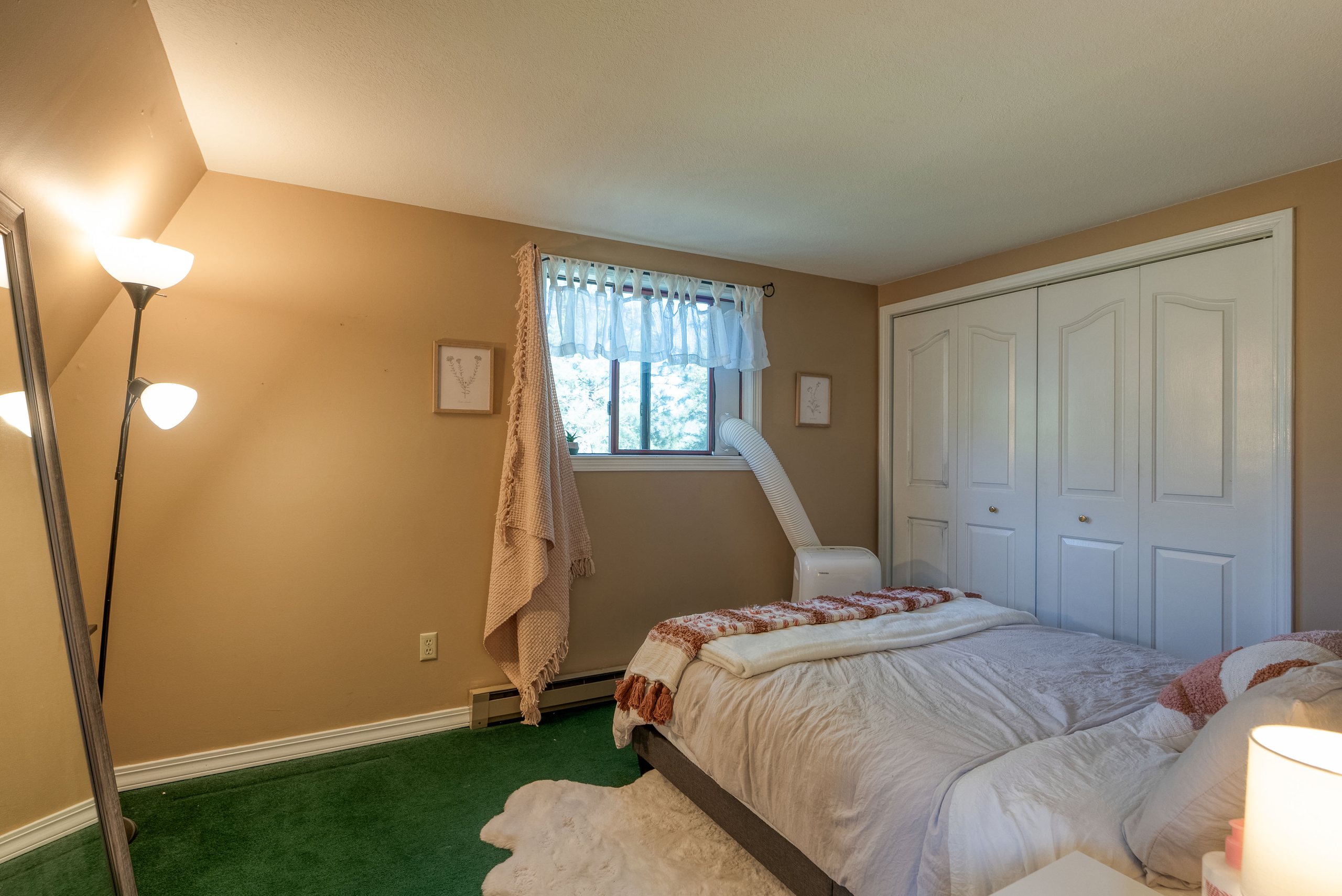 Guest apartment bedroom with natural light