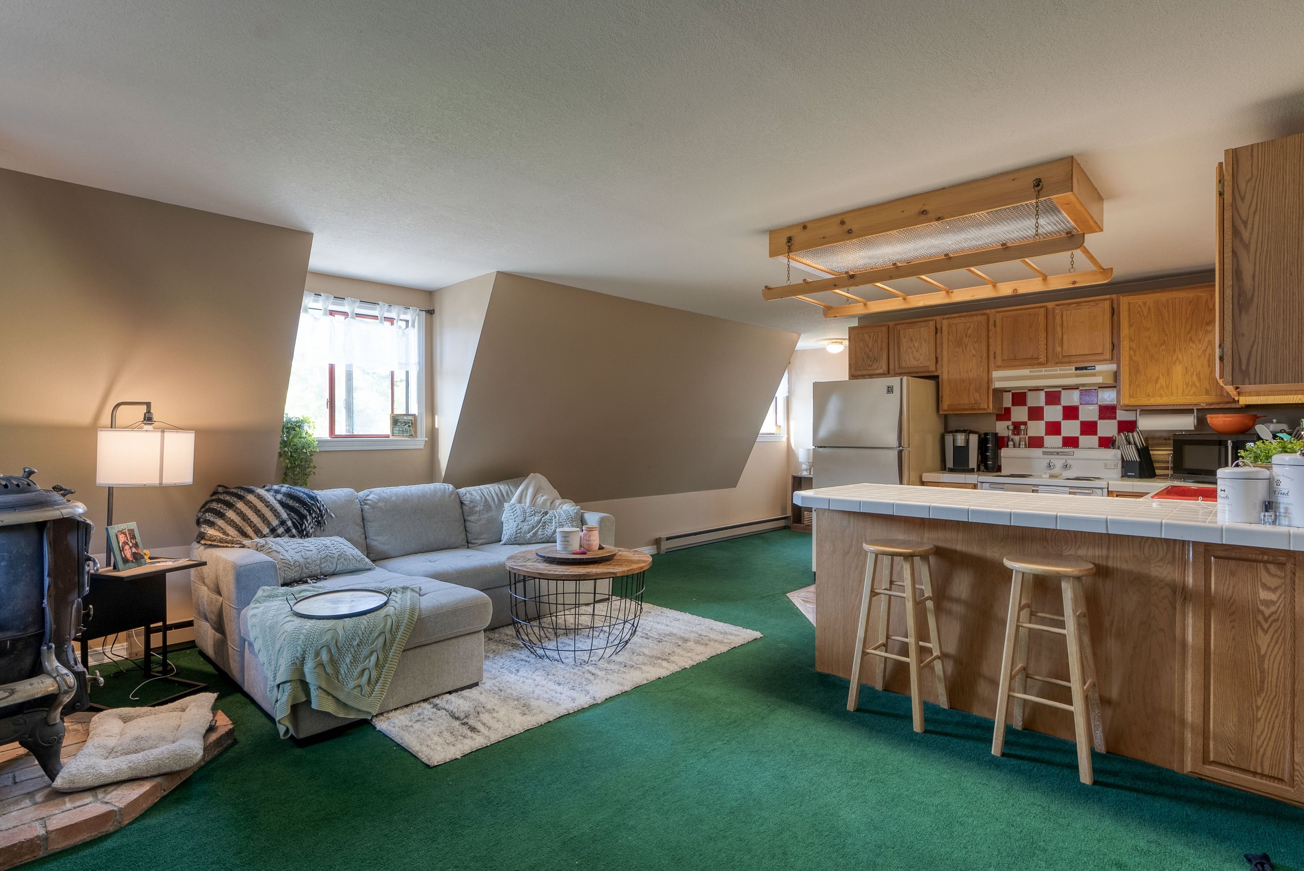 Guest apartment open kitchen and living space